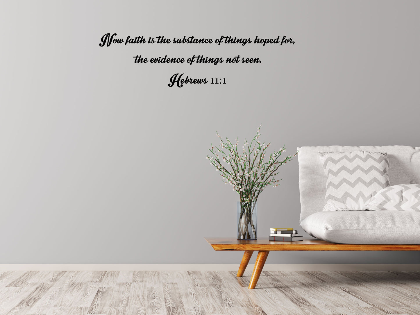 Hebrews 11:1 - Scripture Lettering Vinyl Wall Decal Inspirational Wall Signs 