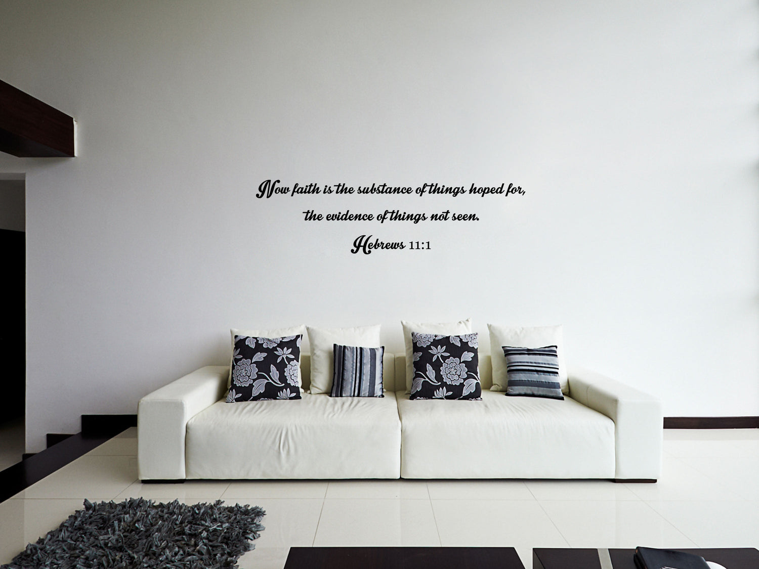 Hebrews 11:1 - Scripture Lettering Vinyl Wall Decal Inspirational Wall Signs 