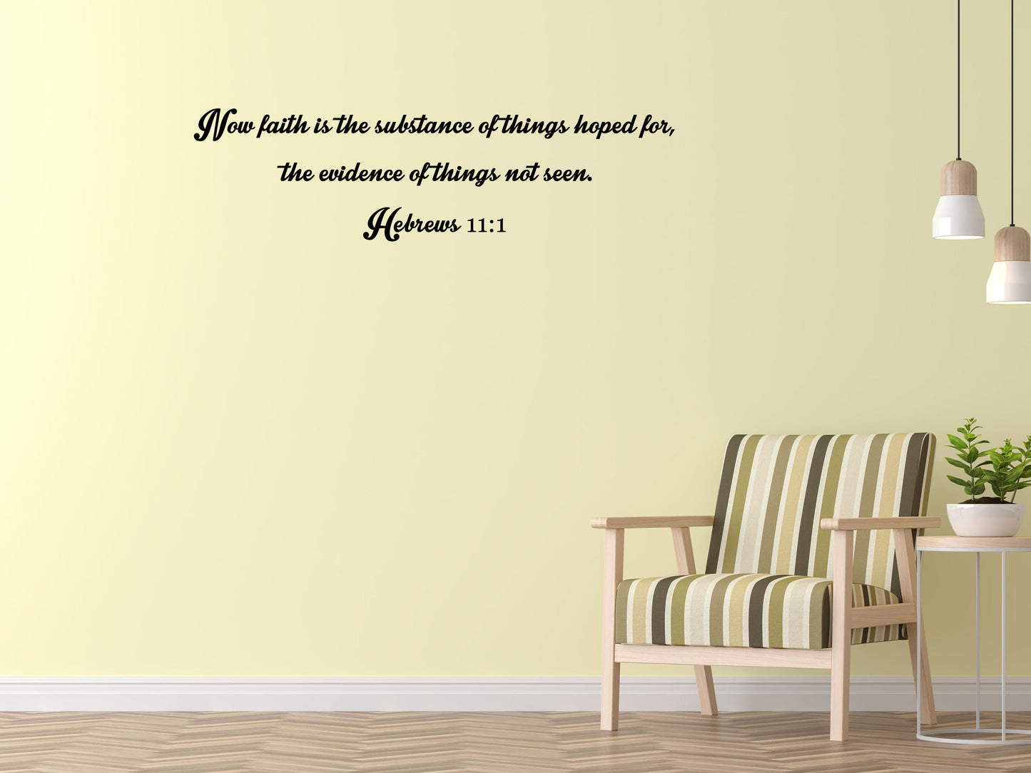 Hebrews 11:1 - Scripture Lettering Vinyl Wall Decal Inspirational Wall Signs 