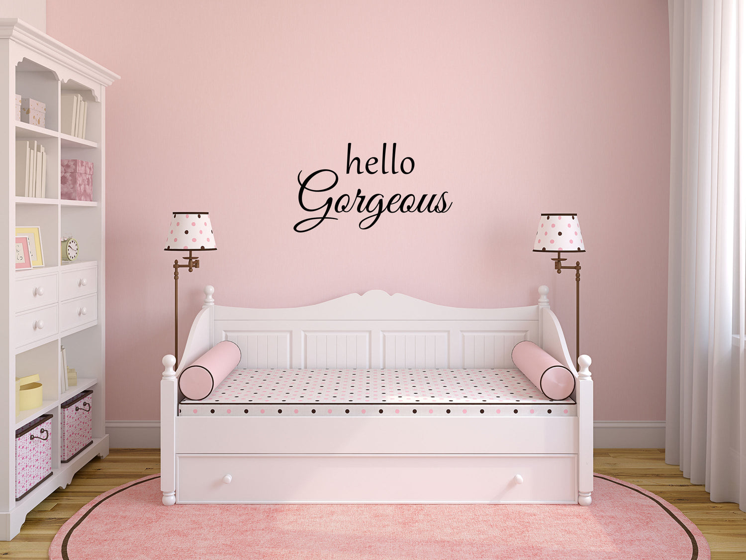 Hello Gorgeous Vinyl Wall Decal Inspirational Wall Signs 