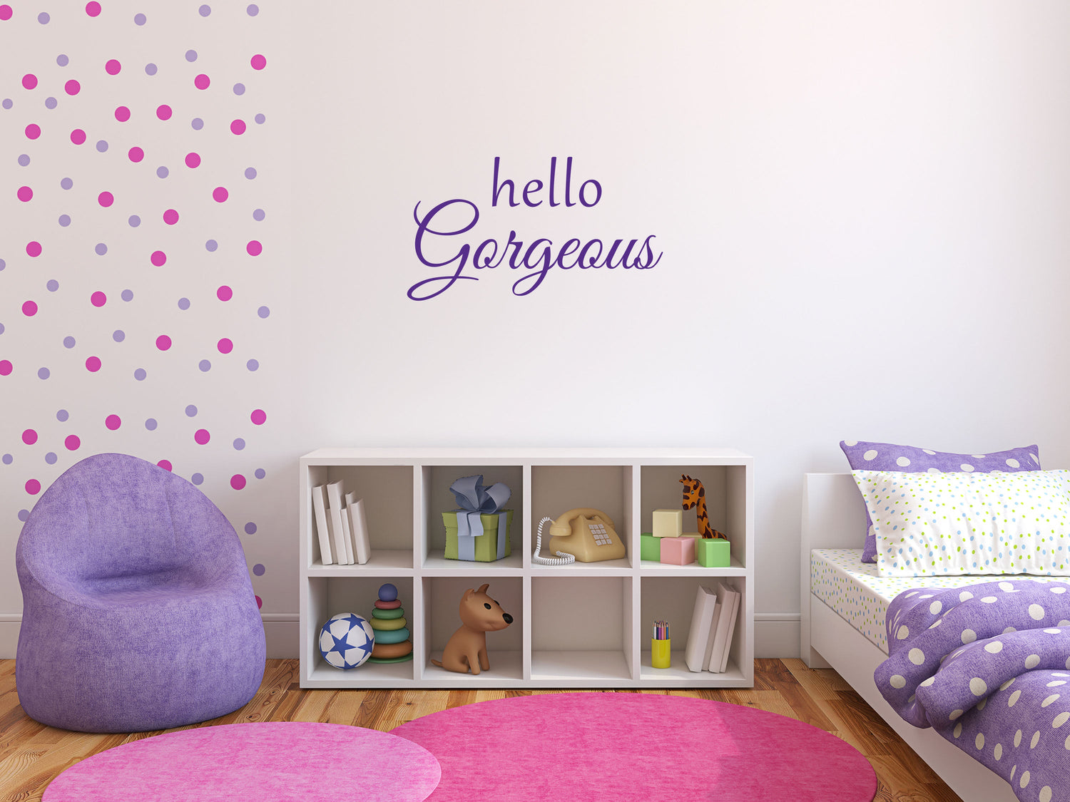 Hello Gorgeous Vinyl Wall Decal Inspirational Wall Signs 