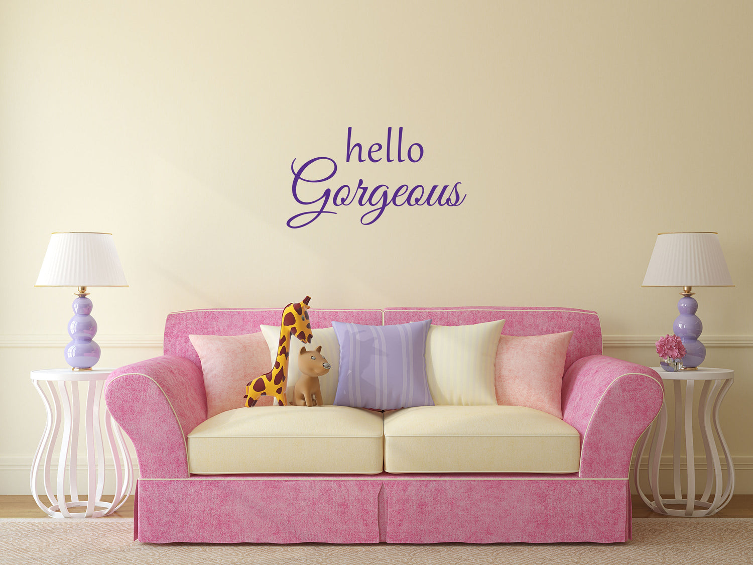 Hello Gorgeous Vinyl Wall Decal Inspirational Wall Signs 