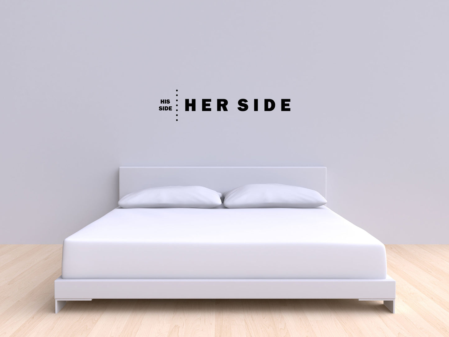His Side Her Side Vinyl Wall Decal Inspirational Wall Signs 