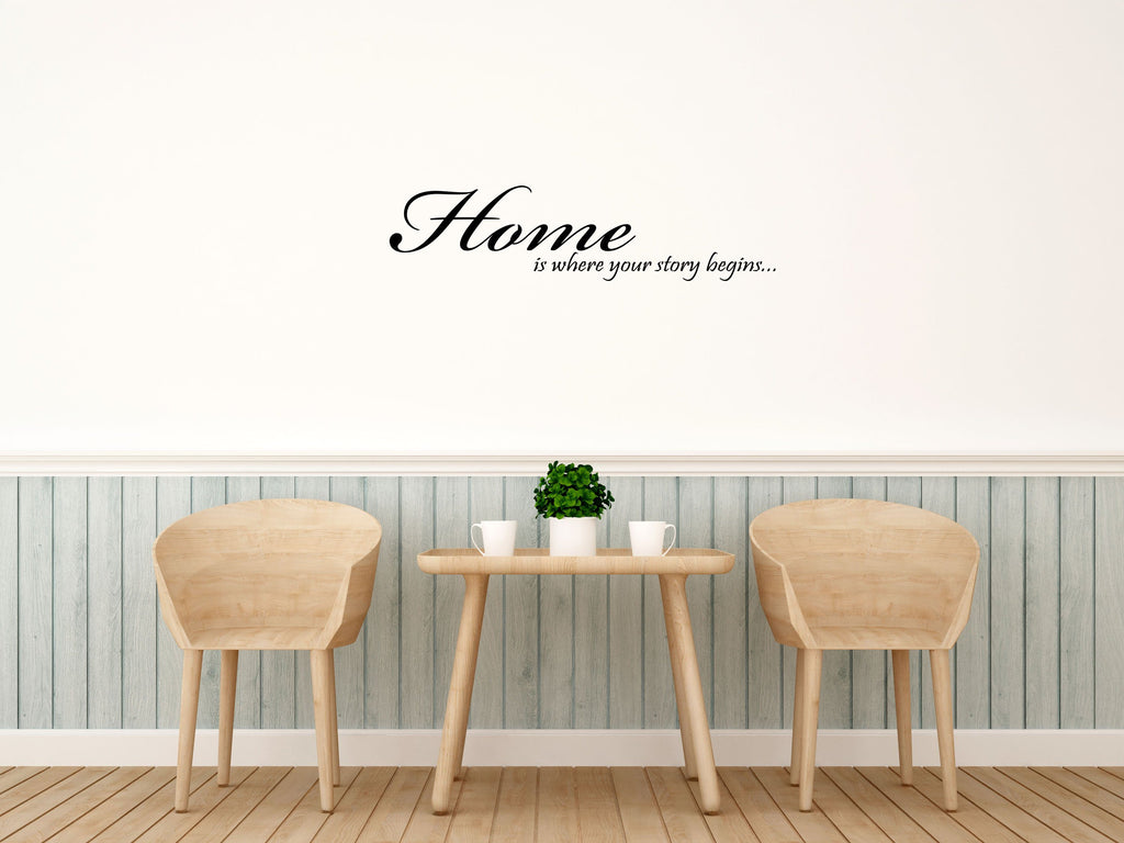 Home Is Where Your Story Begins - Story Begins Vinyl Decal - Home Wall Decal - Cute Home Decor Vinyl Wall Decal Done 