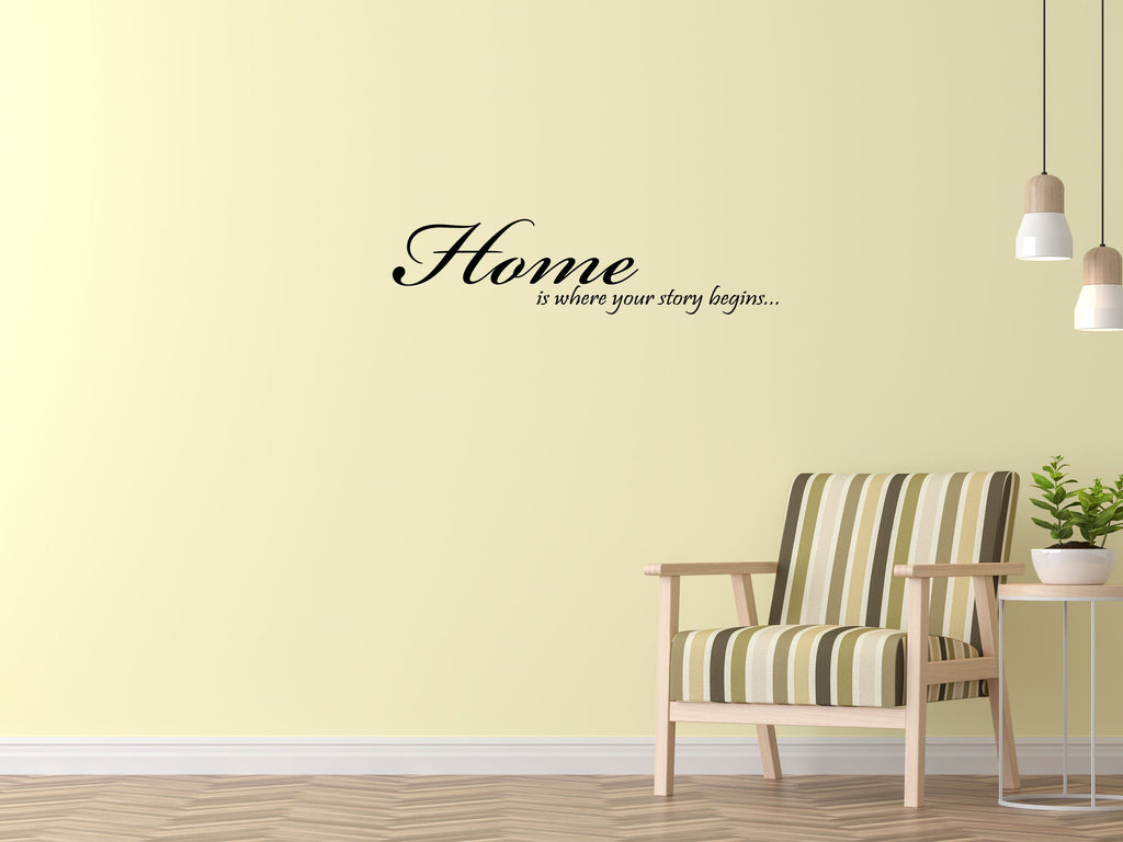 Home Is Where Your Story Begins - Story Begins Vinyl Decal - Home Wall Decal - Cute Home Decor Vinyl Wall Decal Done 