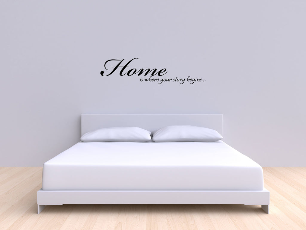 Home Is Where Your Story Begins - Story Begins Vinyl Decal - Home Wall Decal - Cute Home Decor Vinyl Wall Decal Done 