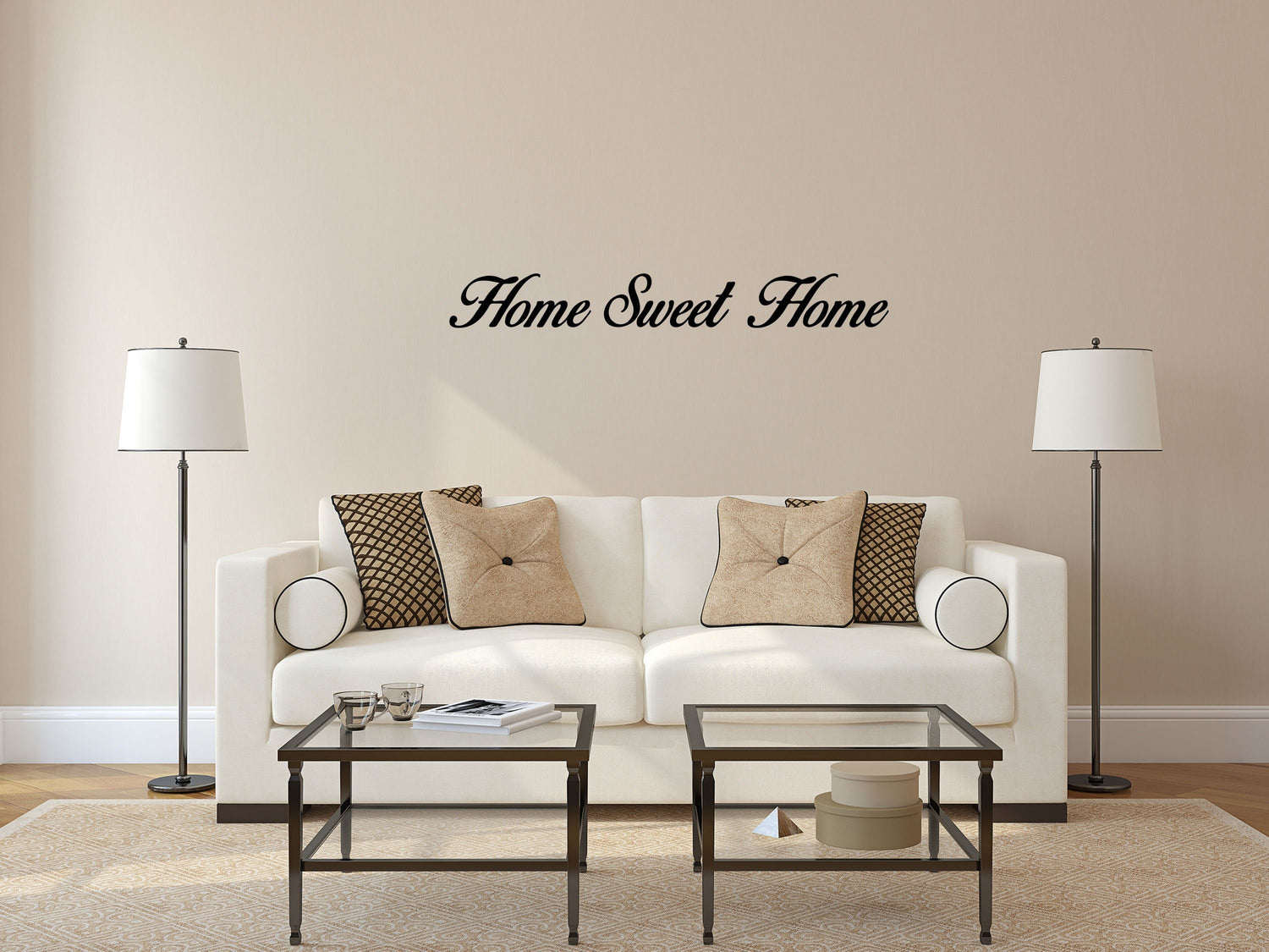 Home Sweet Home - Larger Size Vinyl Wall Decal Inspirational Wall Signs 