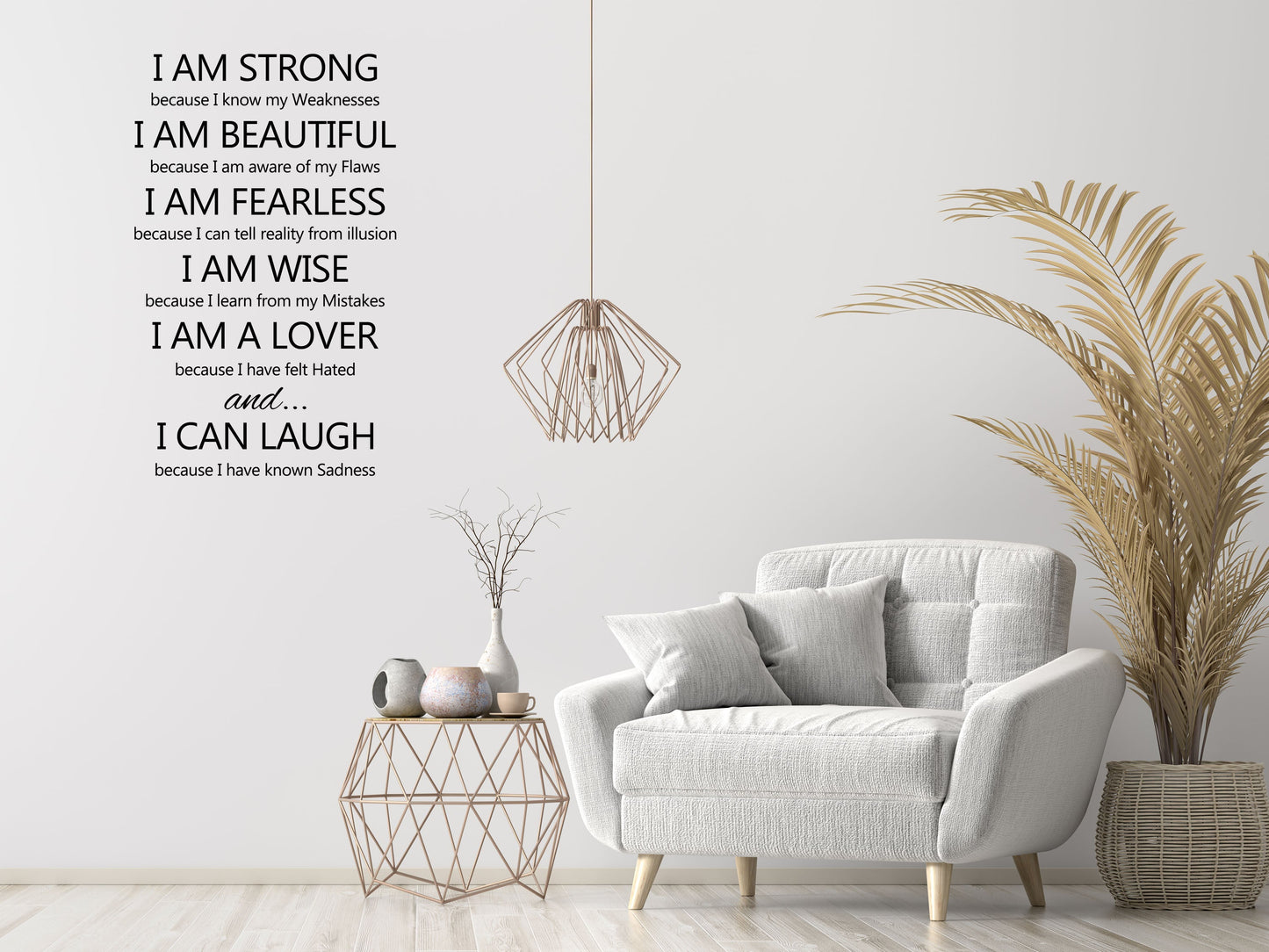 I Am Strong Vinyl Wall Decal Vinyl Wall Decal Inspirational Wall Signs 