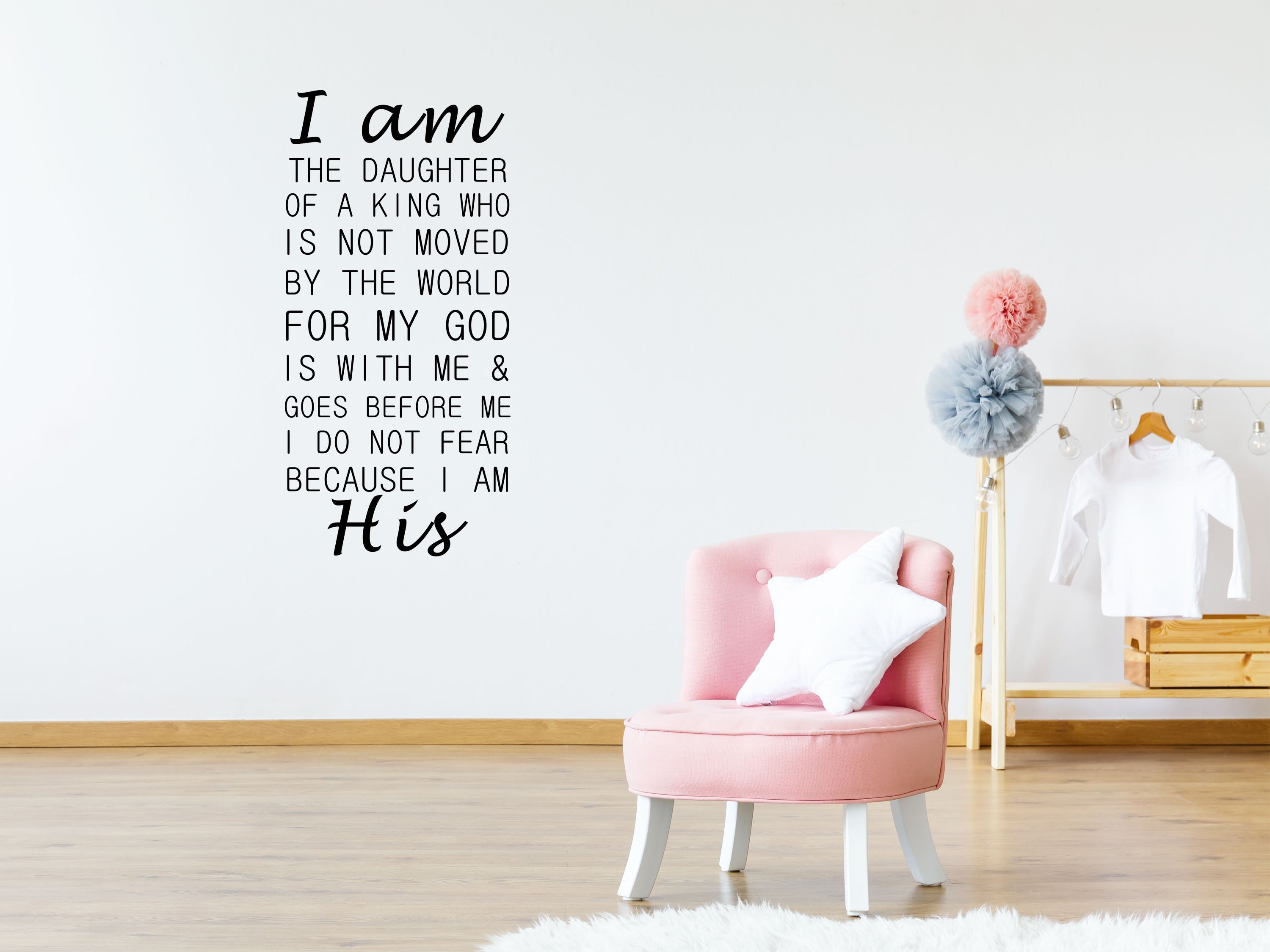 I Am The Daughter Of A King - Inspirational Wall Decals Vinyl Wall Decal Inspirational Wall Signs 