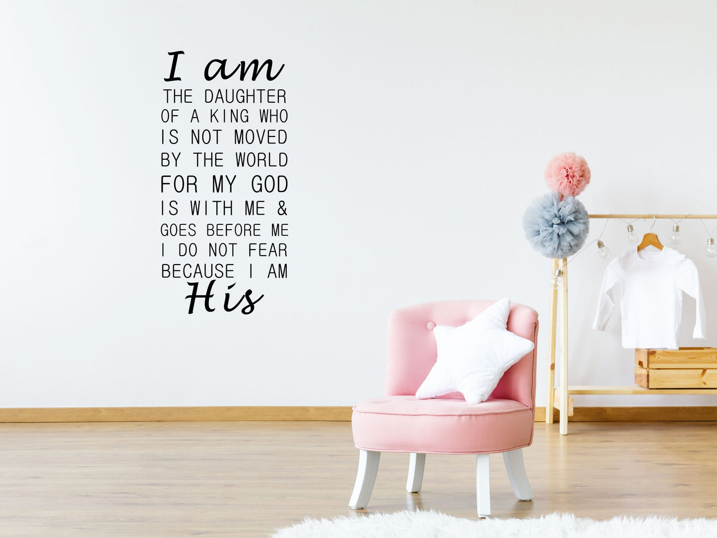 I Am The Daughter Of A King - Inspirational Wall Decals Vinyl Wall Decal Inspirational Wall Signs 