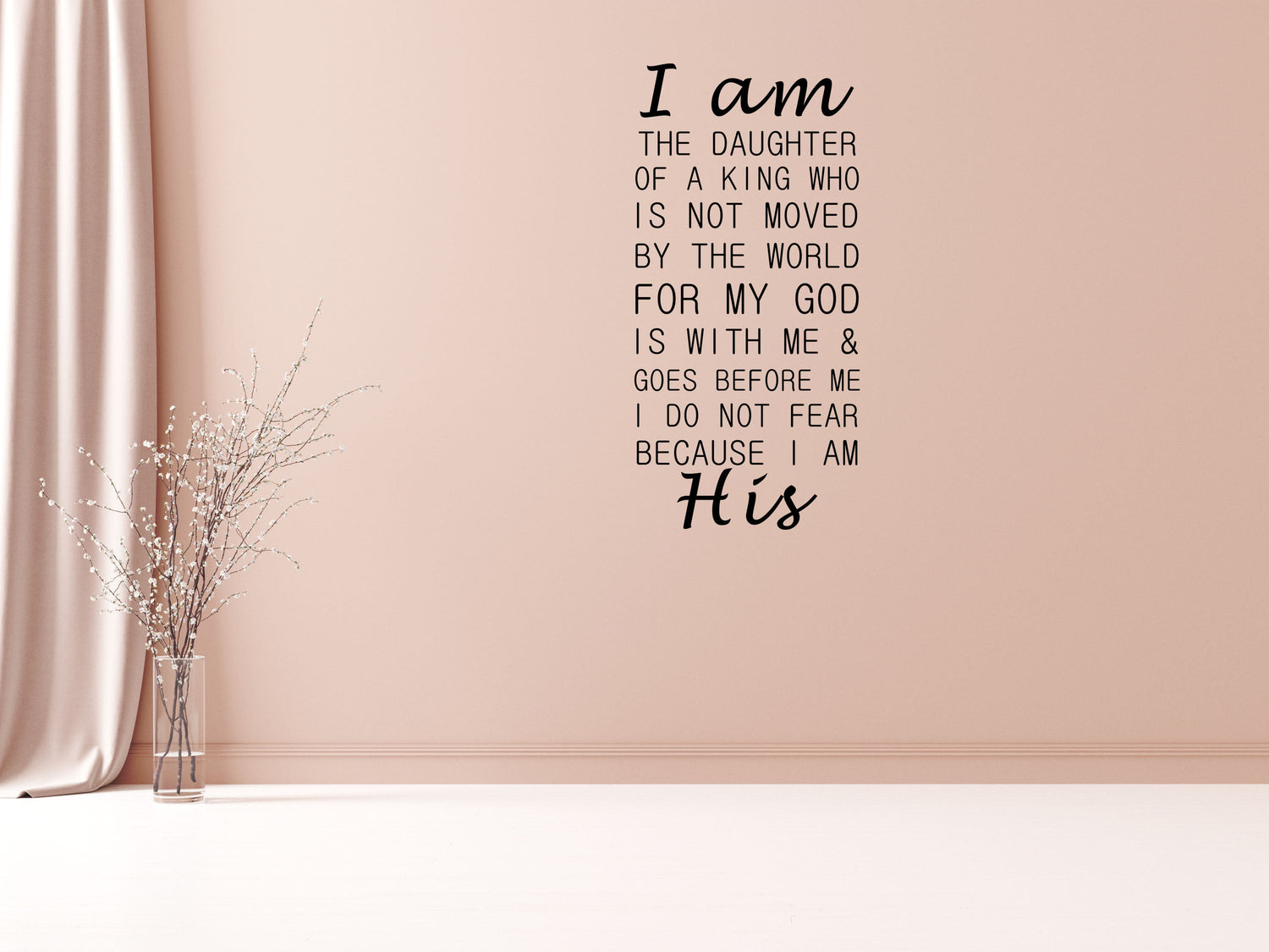 I Am The Daughter Of A King - Inspirational Wall Decals Vinyl Wall Decal Inspirational Wall Signs 