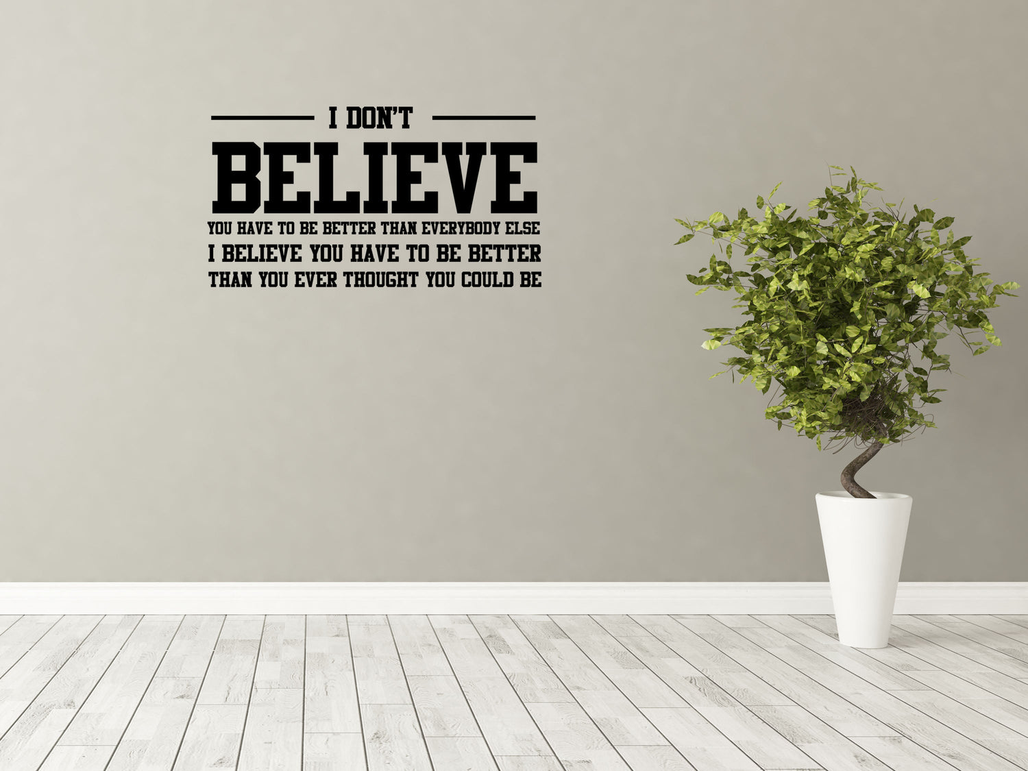I Believe Family Room Wall Sticker Quote - Inspirational Wall Signs Vinyl Wall Decal Inspirational Wall Signs 