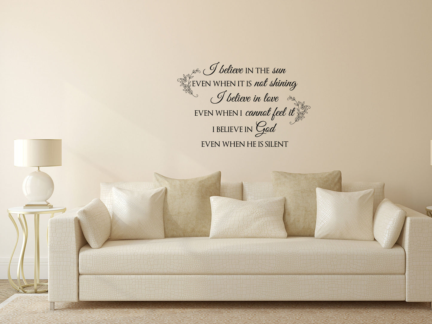 I Believe In The Sun - Inspirational Wall Signs Vinyl Wall Decal Inspirational Wall Signs 
