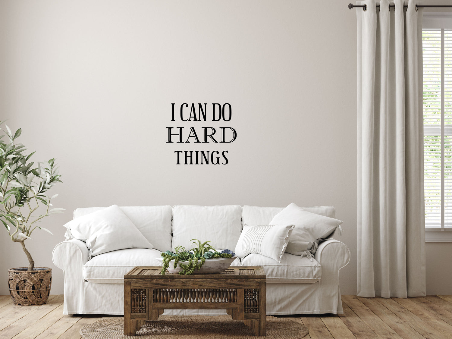 I Can Do Hard Things Vinyl Wall Decal - Motivational Decal I Can Do Hard Things Sign - Inspirational Quote Decal Vinyl Wall Decal Inspirational Wall Signs 