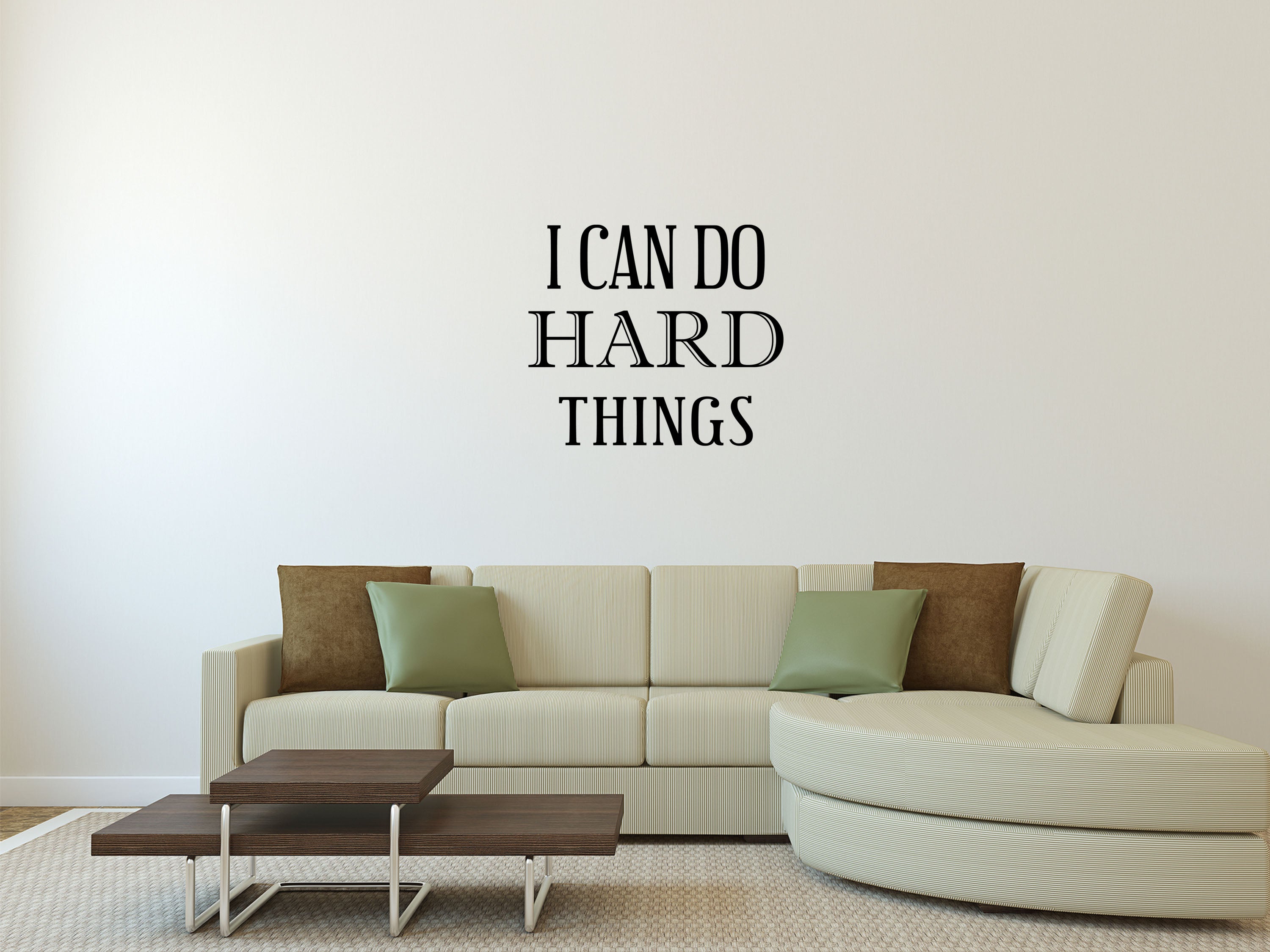 I Can Do Hard Things Vinyl Wall Decal - Motivational Decal I Can Do Hard Things Sign - Inspirational Quote Decal Vinyl Wall Decal Inspirational Wall Signs 