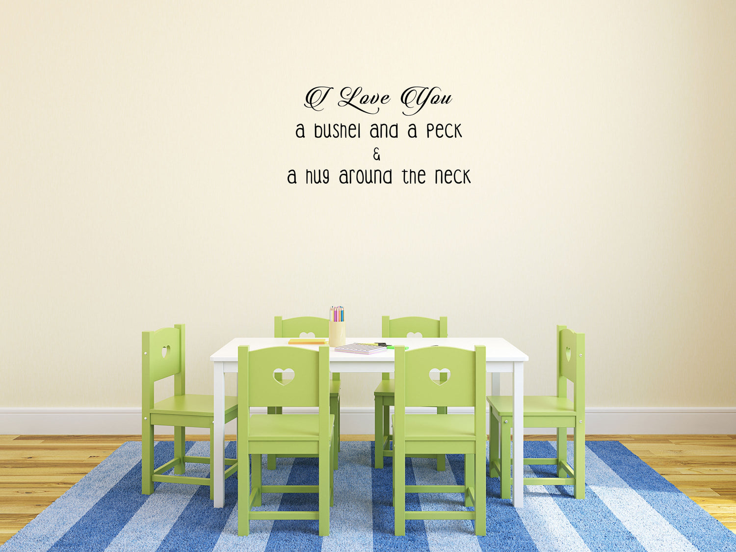 I Love You A Bushel And A Peck Vinyl Wall Decal Inspirational Wall Signs 