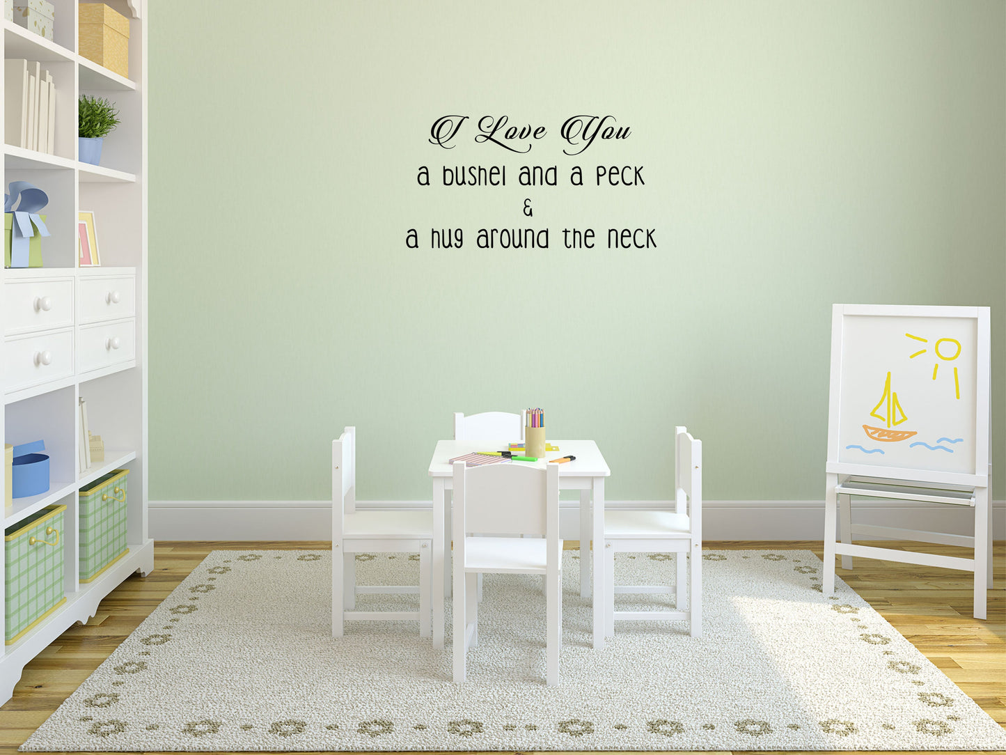 I Love You A Bushel And A Peck Vinyl Wall Decal Inspirational Wall Signs 