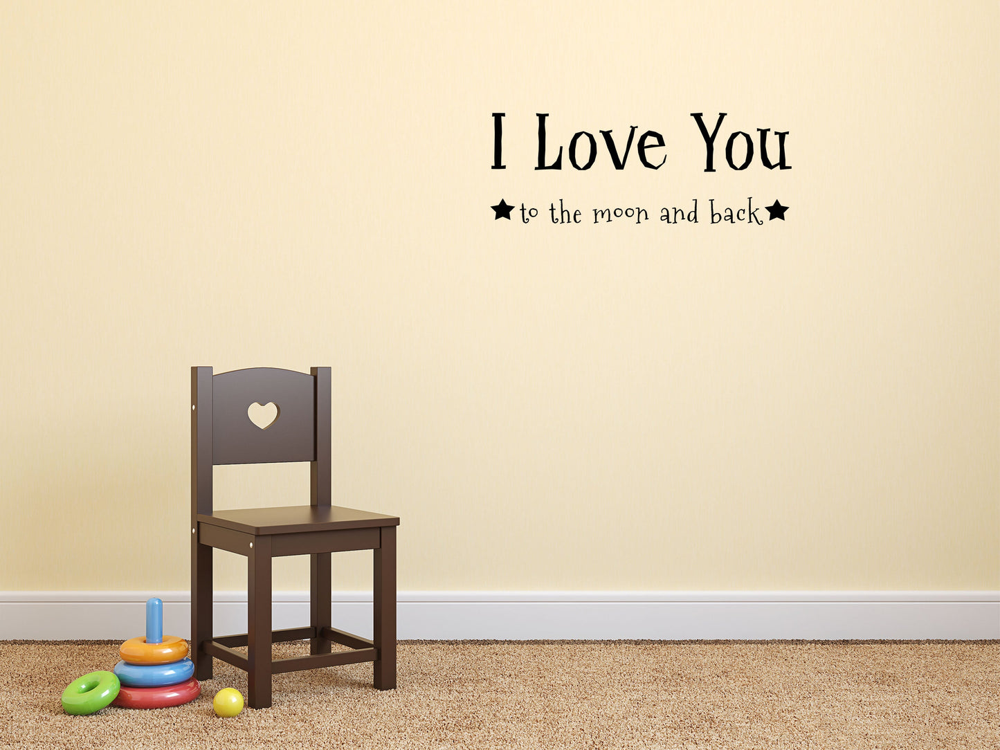 I Love You To The Moon and Back Vinyl Wall Decal Inspirational Wall Signs 