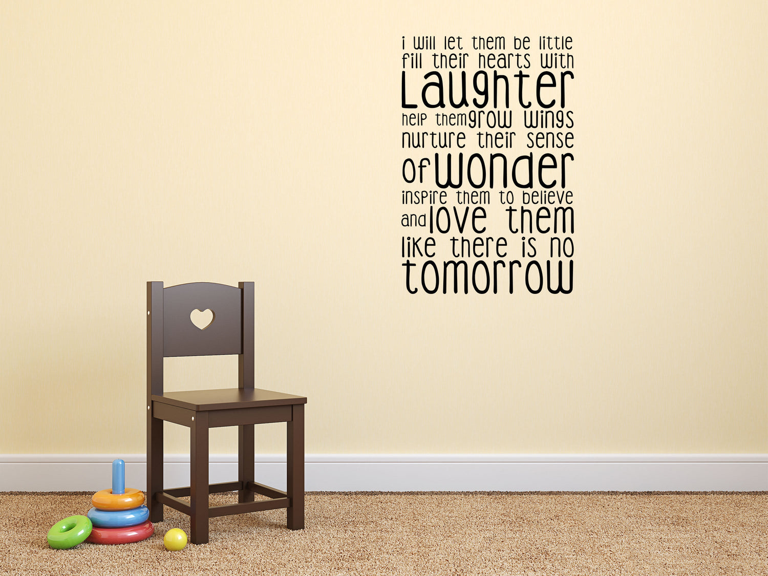 I Will Let Them Be Little - Inspirational Wall Decals Vinyl Wall Decal Inspirational Wall Signs 