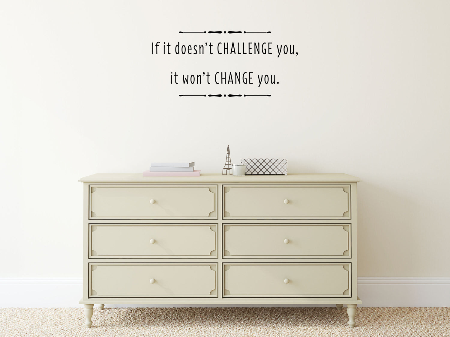 If It Doesn't Challenge Motivational Sticker Quote Vinyl Wall Decal Inspirational Wall Signs 