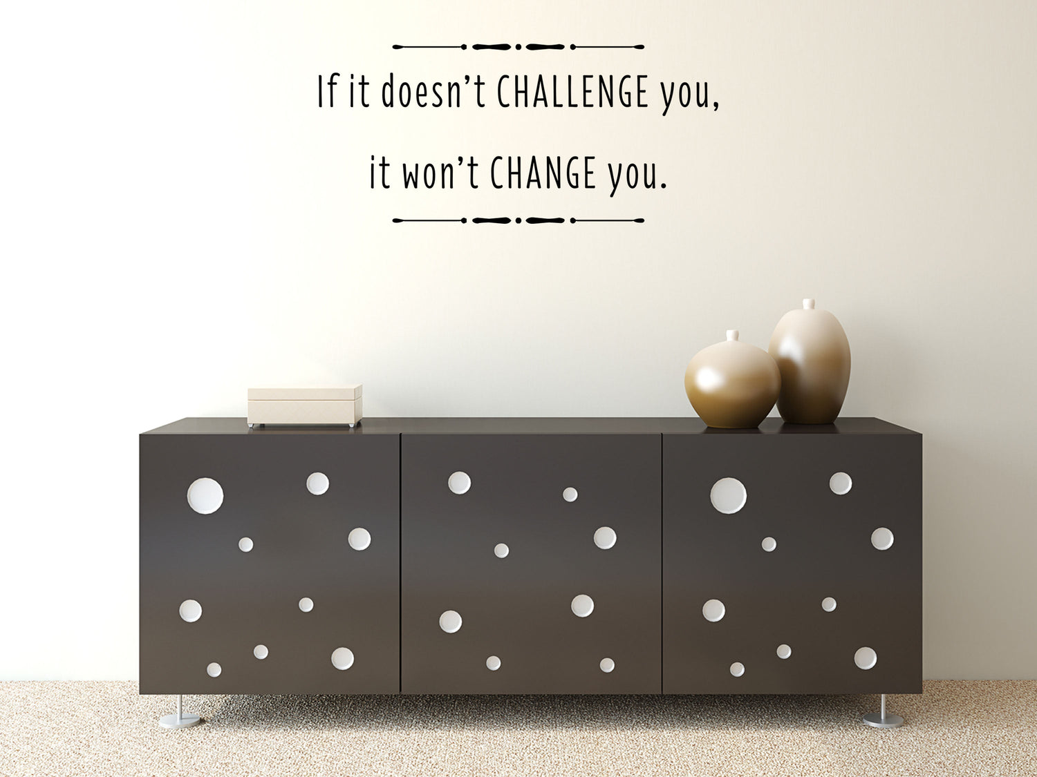 If It Doesn't Challenge Motivational Sticker Quote Vinyl Wall Decal Inspirational Wall Signs 