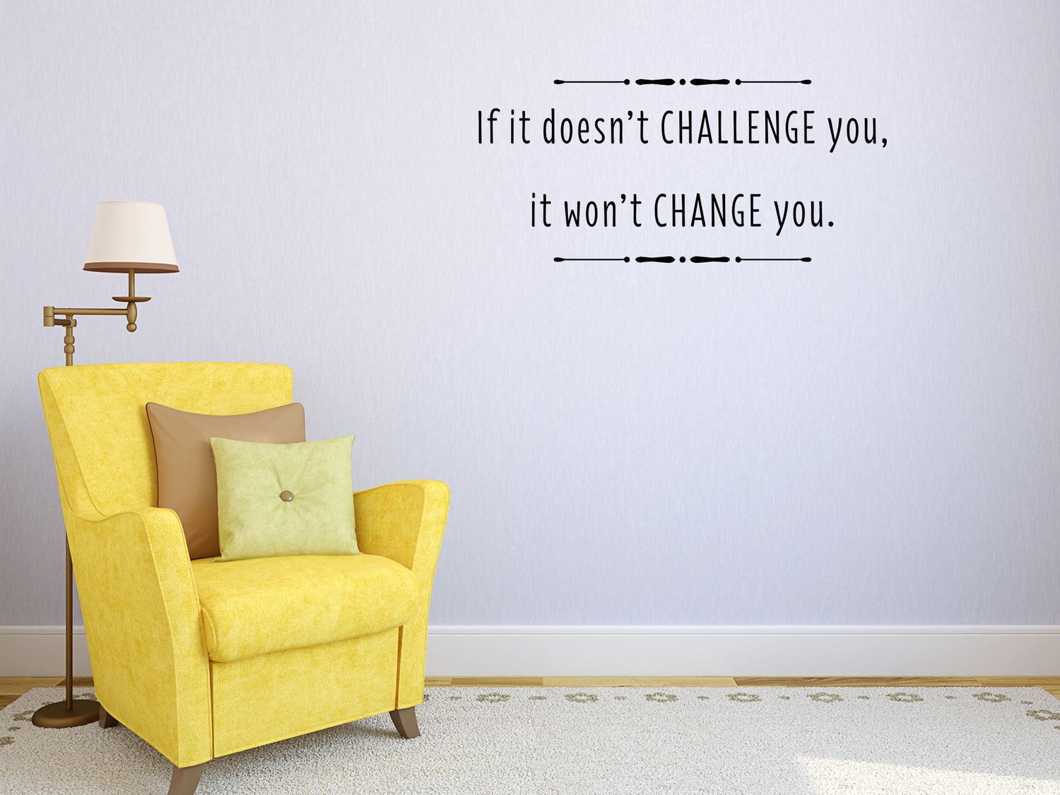 If It Doesn't Challenge Motivational Sticker Quote Vinyl Wall Decal Inspirational Wall Signs 