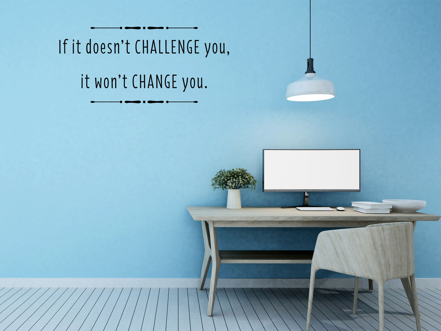 If It Doesn't Challenge Motivational Sticker Quote Vinyl Wall Decal Inspirational Wall Signs 