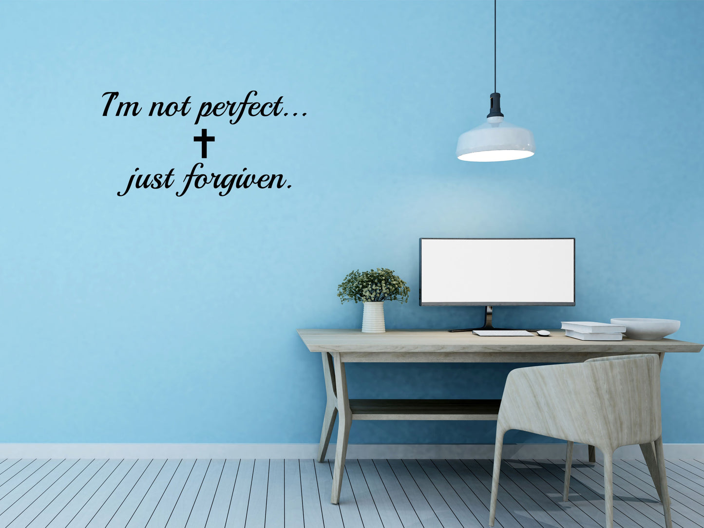 I'm Not Perfect Just Forgiven Vinyl Decal Wall Decal Custom Wall Custom Quote Verse Wall Decal Home Just Forgiven Sign Just Forgiven Decal Vinyl Wall Decal Done 