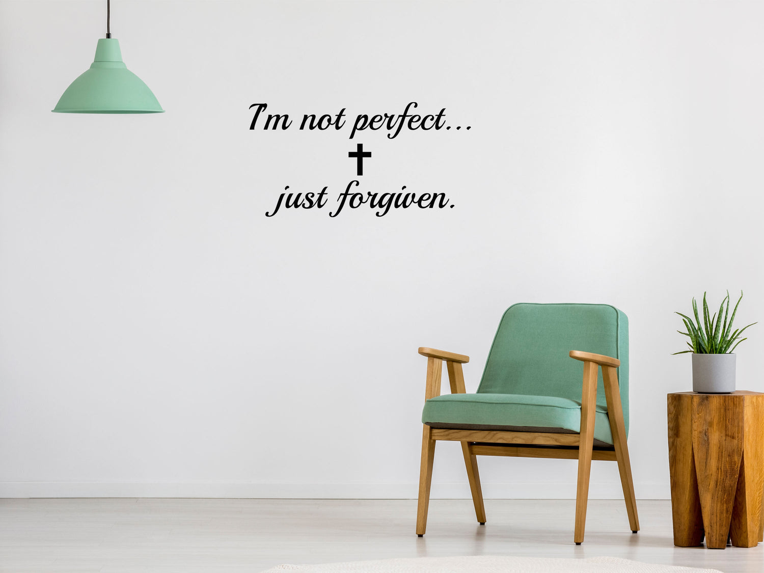 I'm Not Perfect Just Forgiven Vinyl Decal Wall Decal Custom Wall Custom Quote Verse Wall Decal Home Just Forgiven Sign Just Forgiven Decal Vinyl Wall Decal Done 