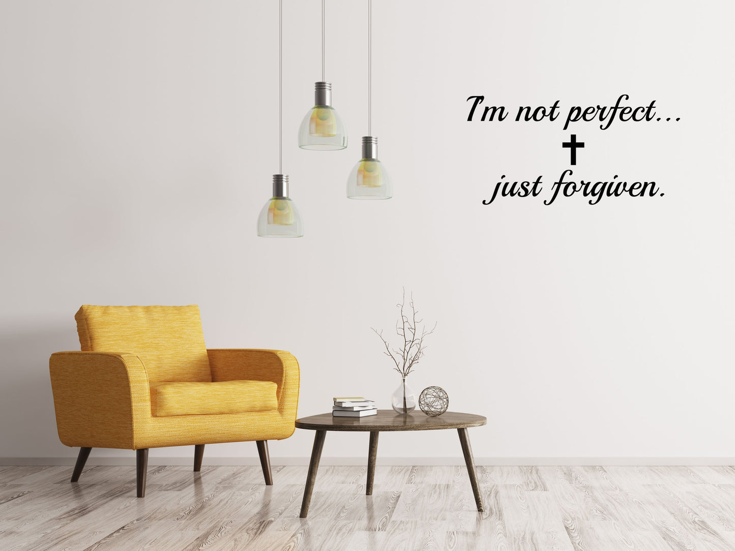 I'm Not Perfect Just Forgiven Vinyl Decal Wall Decal Custom Wall Custom Quote Verse Wall Decal Home Just Forgiven Sign Just Forgiven Decal Vinyl Wall Decal Done 
