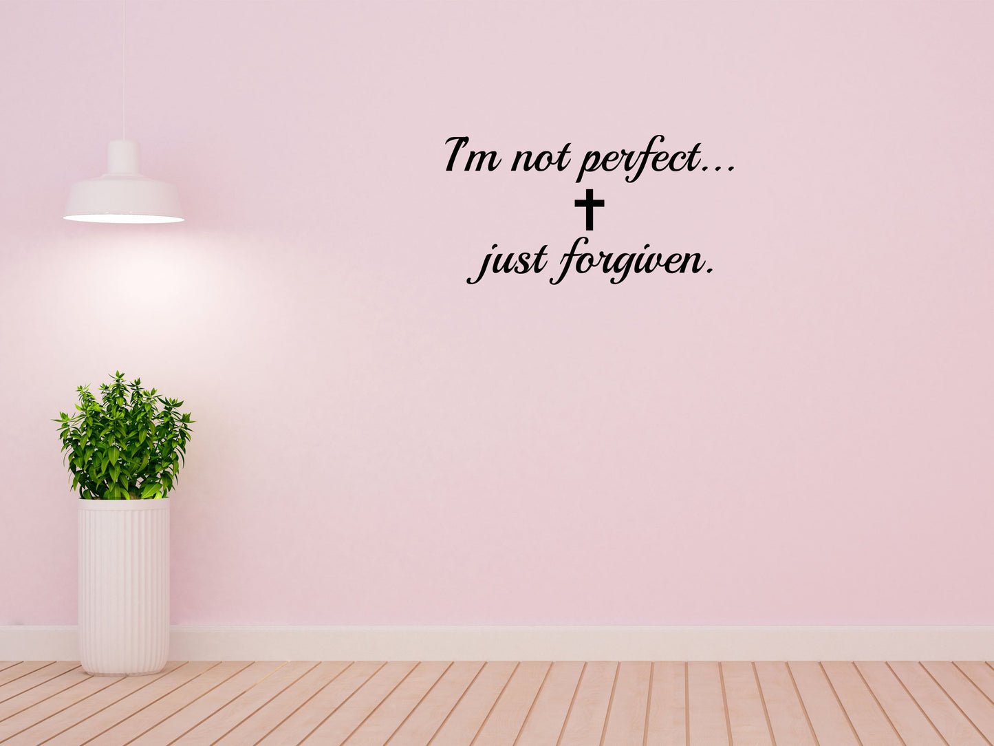 I'm Not Perfect Just Forgiven Vinyl Decal Wall Decal Custom Wall Custom Quote Verse Wall Decal Home Just Forgiven Sign Just Forgiven Decal Vinyl Wall Decal Done 