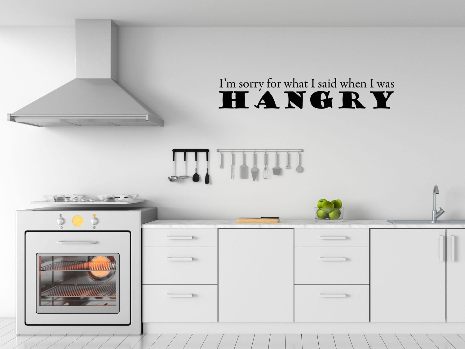 I'm Sorry For What I Said When I Was Hangry - Inspirational Wall Decals Vinyl Wall Decal Inspirational Wall Signs 