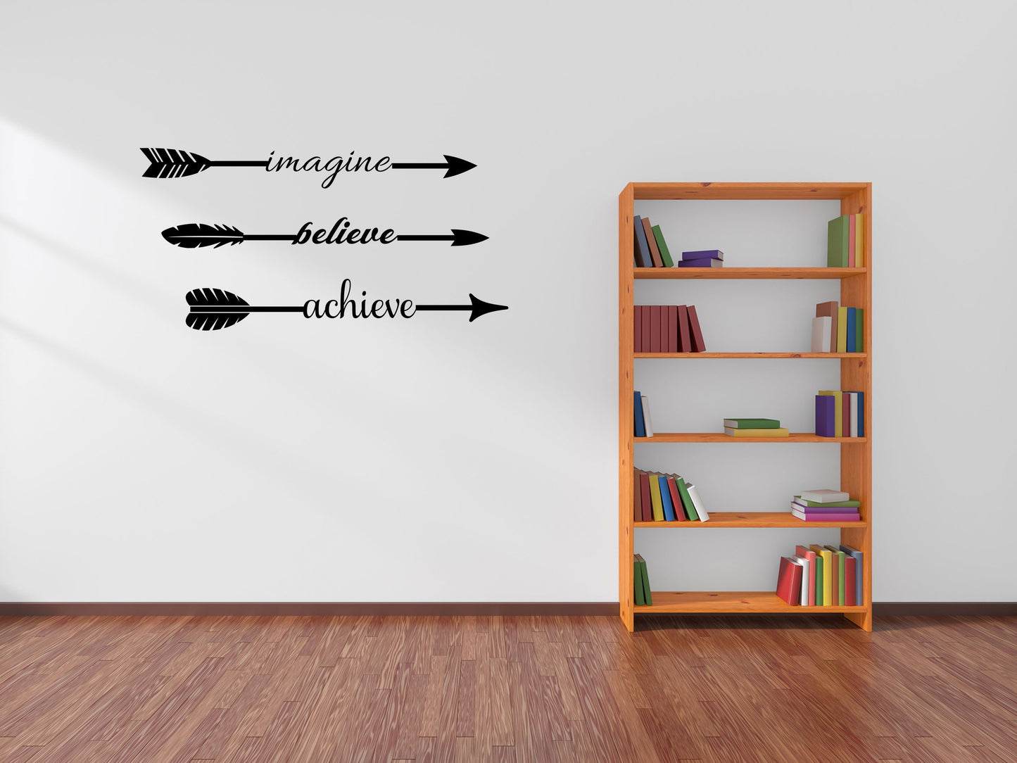 Imagine Believe Achieve - Inspirational Wall Decals Vinyl Wall Decal Inspirational Wall Signs 