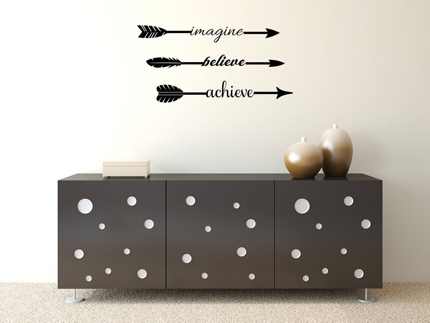 Imagine Believe Achieve - Inspirational Wall Decals Vinyl Wall Decal Inspirational Wall Signs 