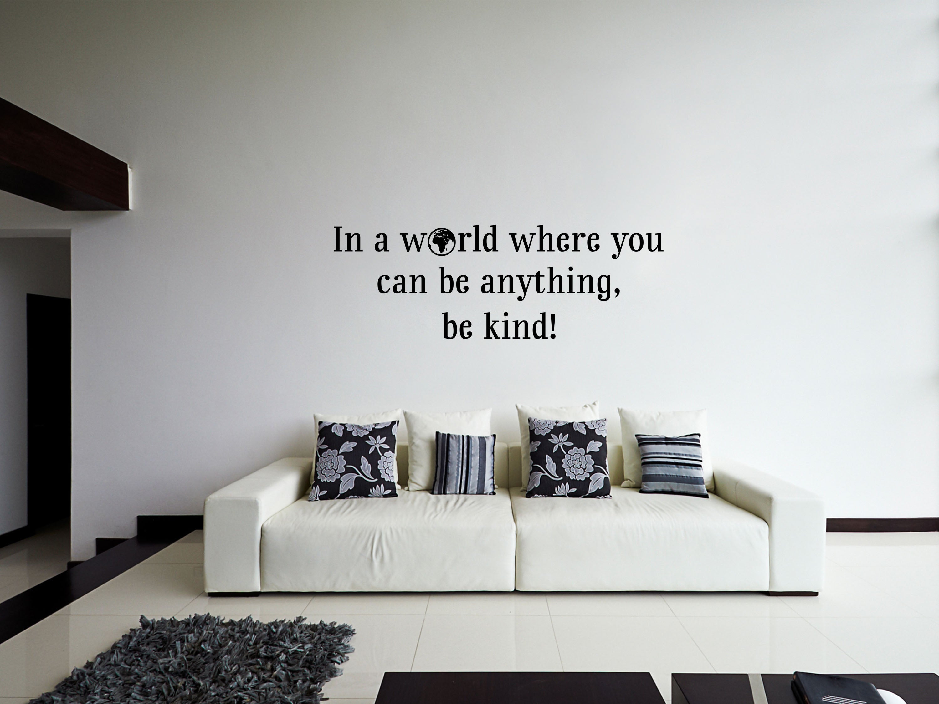 In A World Where You Can Be Anything Decal - Be Kind Vinyl Decal - Classroom Decor- School Wall Decor - Be Kind Sign - World Wall Decal Vinyl Wall Decal Done 