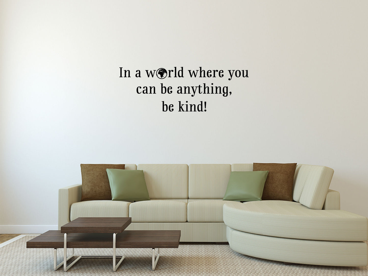 In A World Where You Can Be Anything Decal - Be Kind Vinyl Decal - Classroom Decor- School Wall Decor - Be Kind Sign - World Wall Decal Vinyl Wall Decal Done 