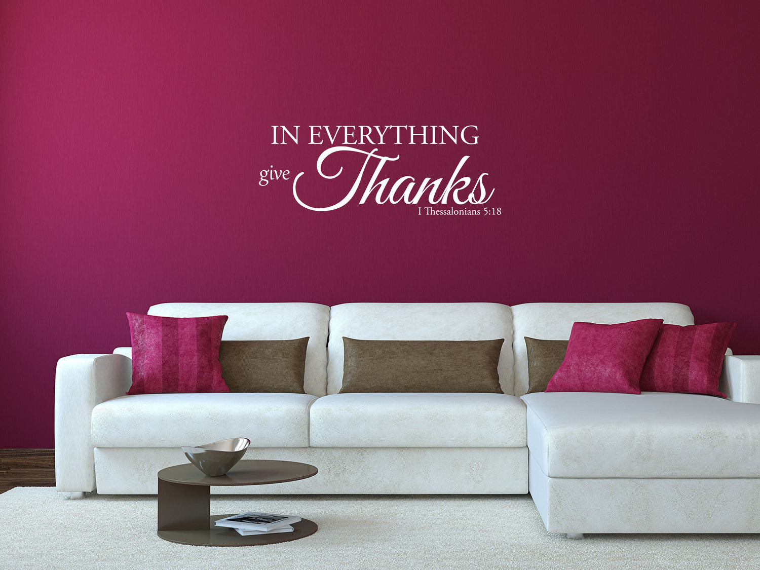 In Everything Give Thanks Vinyl Wall Decal Inspirational Wall Signs 