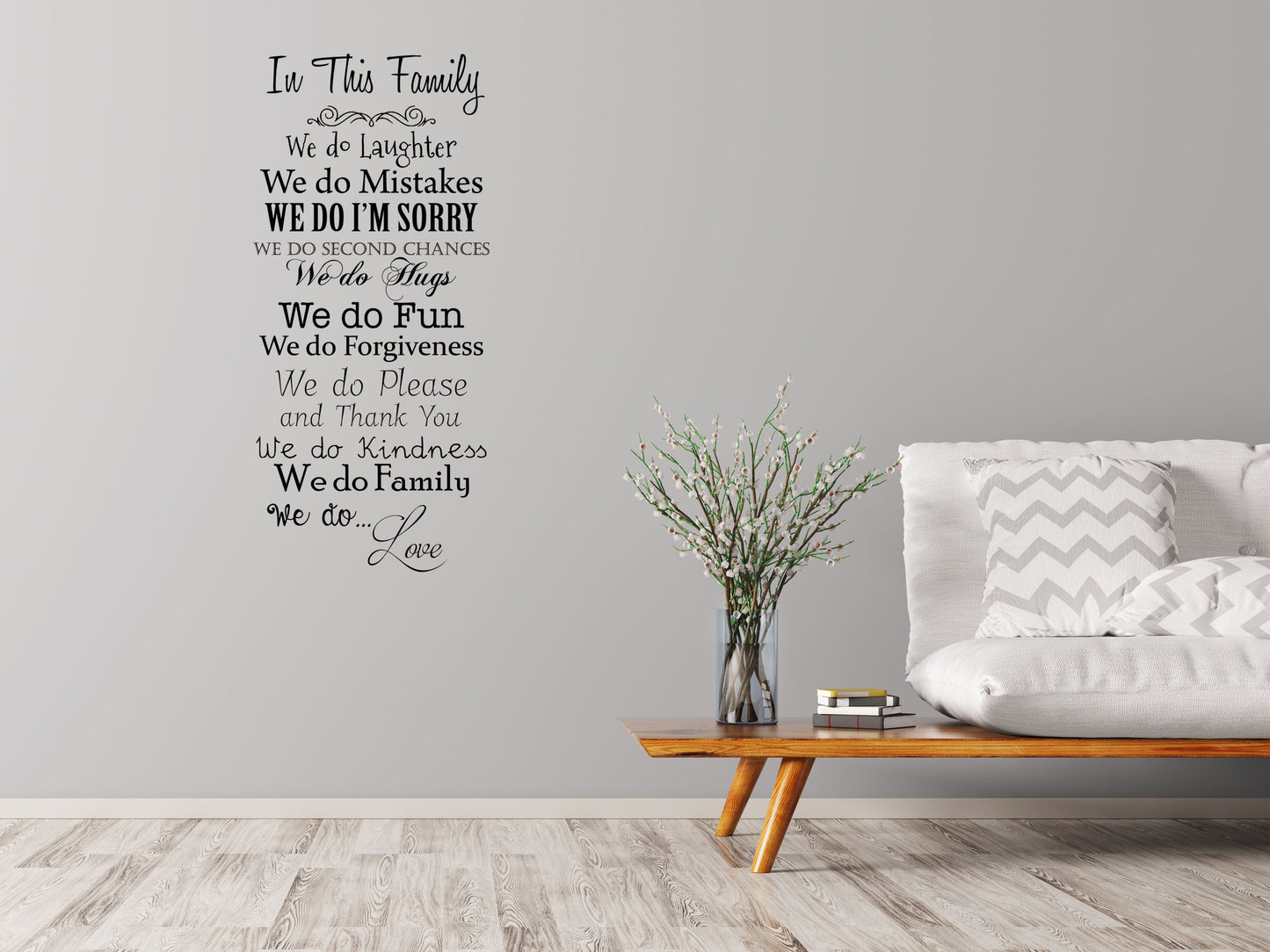 In This Family We Do... Vinyl Wall Decal Inspirational Wall Signs 