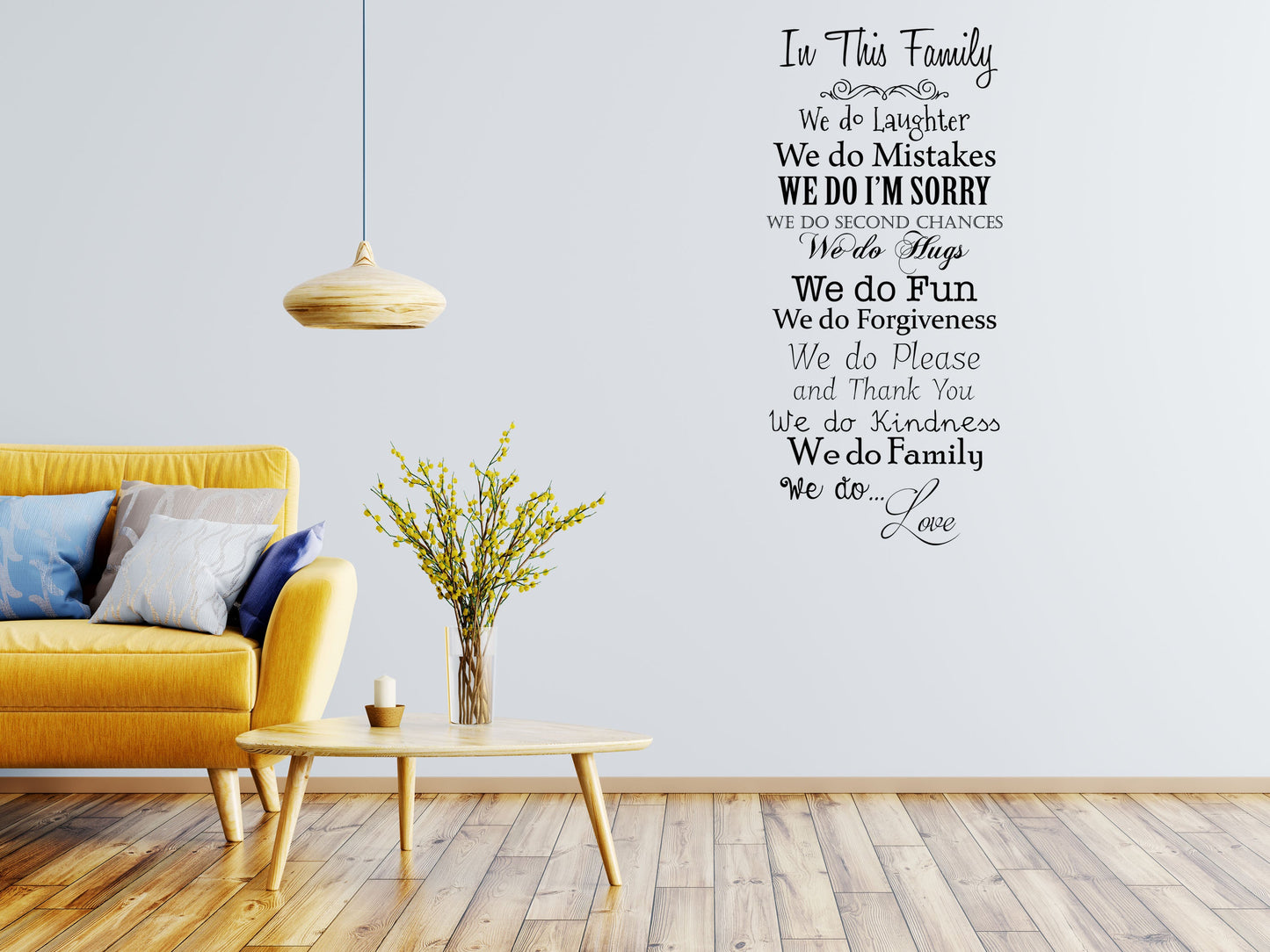 In This Family We Do... Vinyl Wall Decal Inspirational Wall Signs 