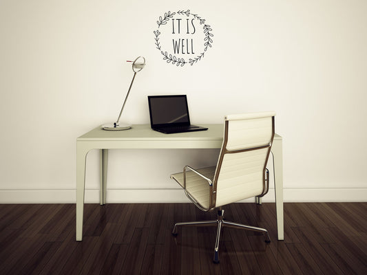 It Is Well Decal - It Is Well Wall Sign - It Is Well Wall Decal - Inspirational Sign - Removable Wall Decal - It Is Well Wall Quote Vinyl Wall Decal Inspirational Wall Signs 