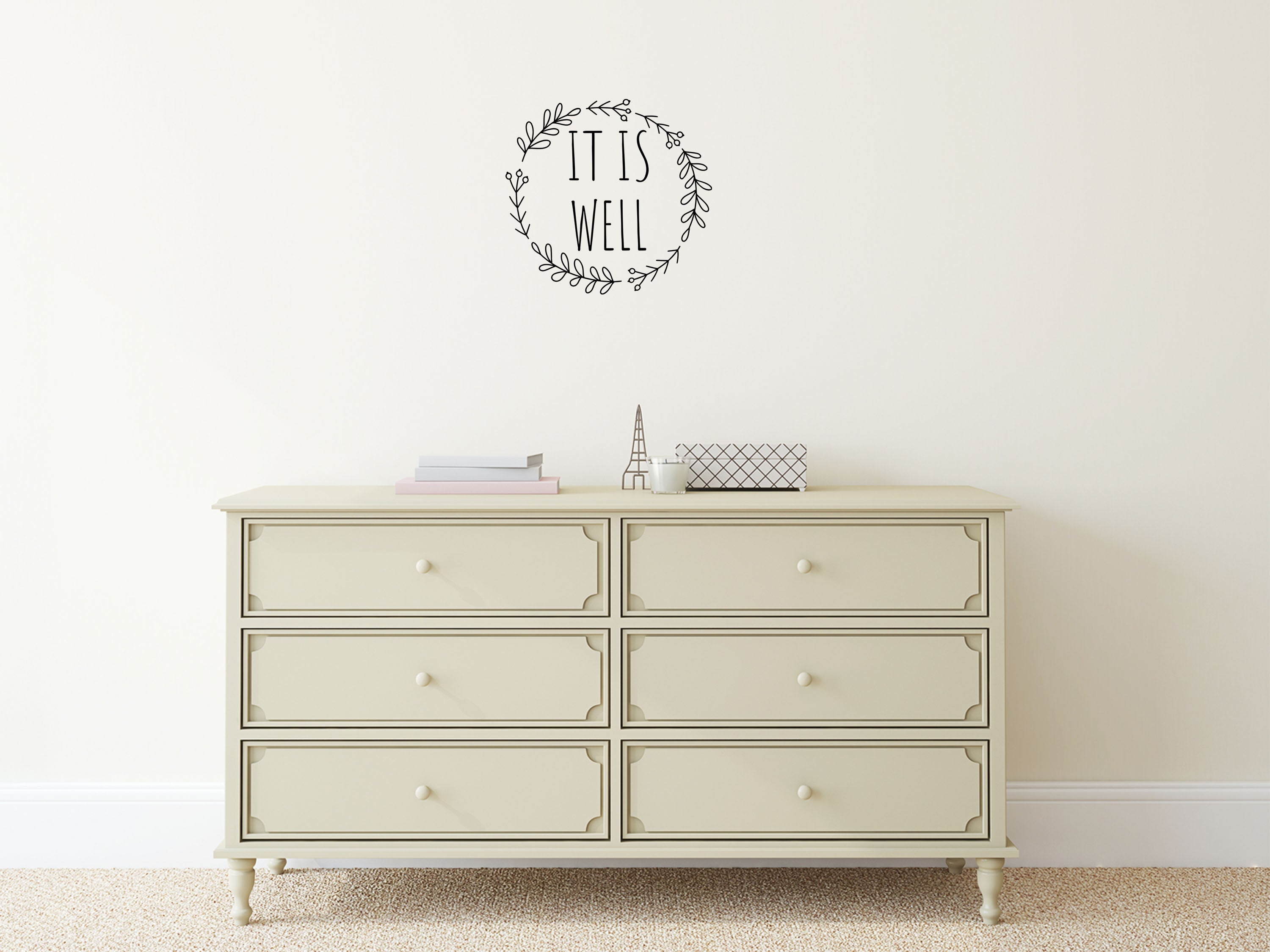 It Is Well Decal - It Is Well Wall Sign - It Is Well Wall Decal - Inspirational Sign - Removable Wall Decal - It Is Well Wall Quote Vinyl Wall Decal Inspirational Wall Signs 