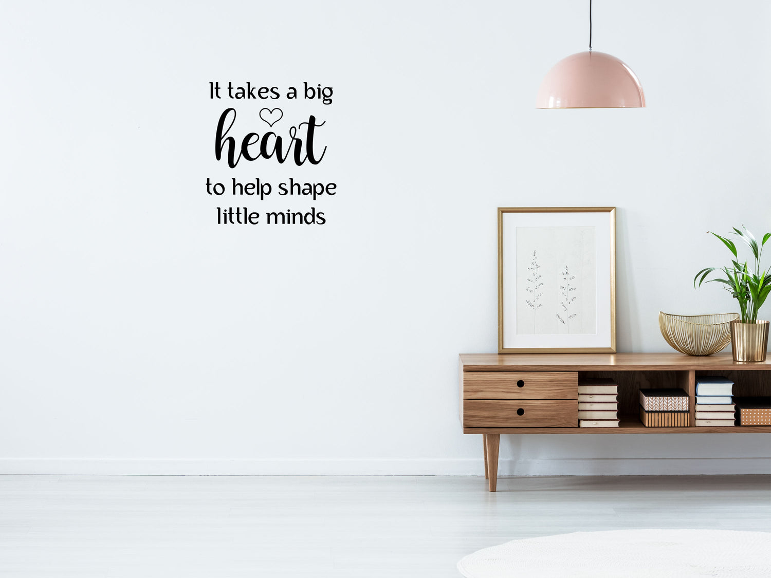 It Takes A Big Heart Wall Word Bedroom Quote Vinyl Wall Decal Inspirational Wall Signs 