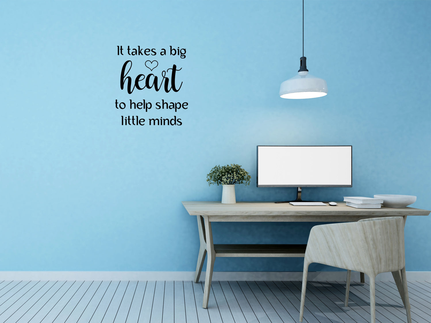 It Takes A Big Heart Wall Word Bedroom Quote Vinyl Wall Decal Inspirational Wall Signs 