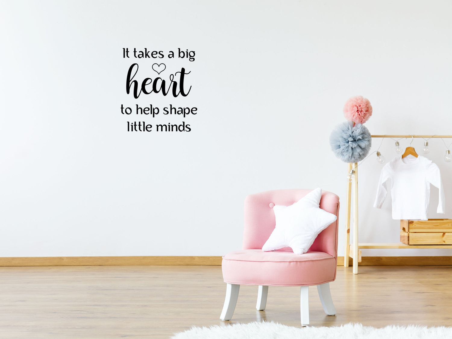 It Takes A Big Heart Wall Word Bedroom Quote Vinyl Wall Decal Inspirational Wall Signs 