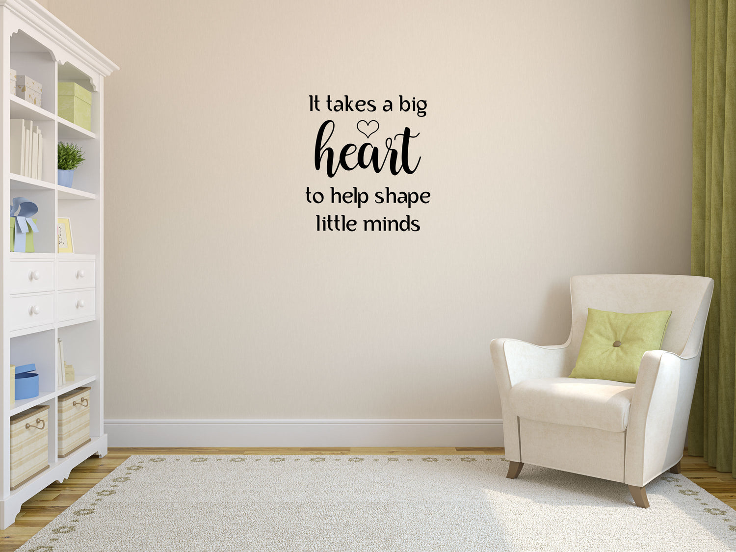 It Takes A Big Heart Wall Word Bedroom Quote Vinyl Wall Decal Inspirational Wall Signs 