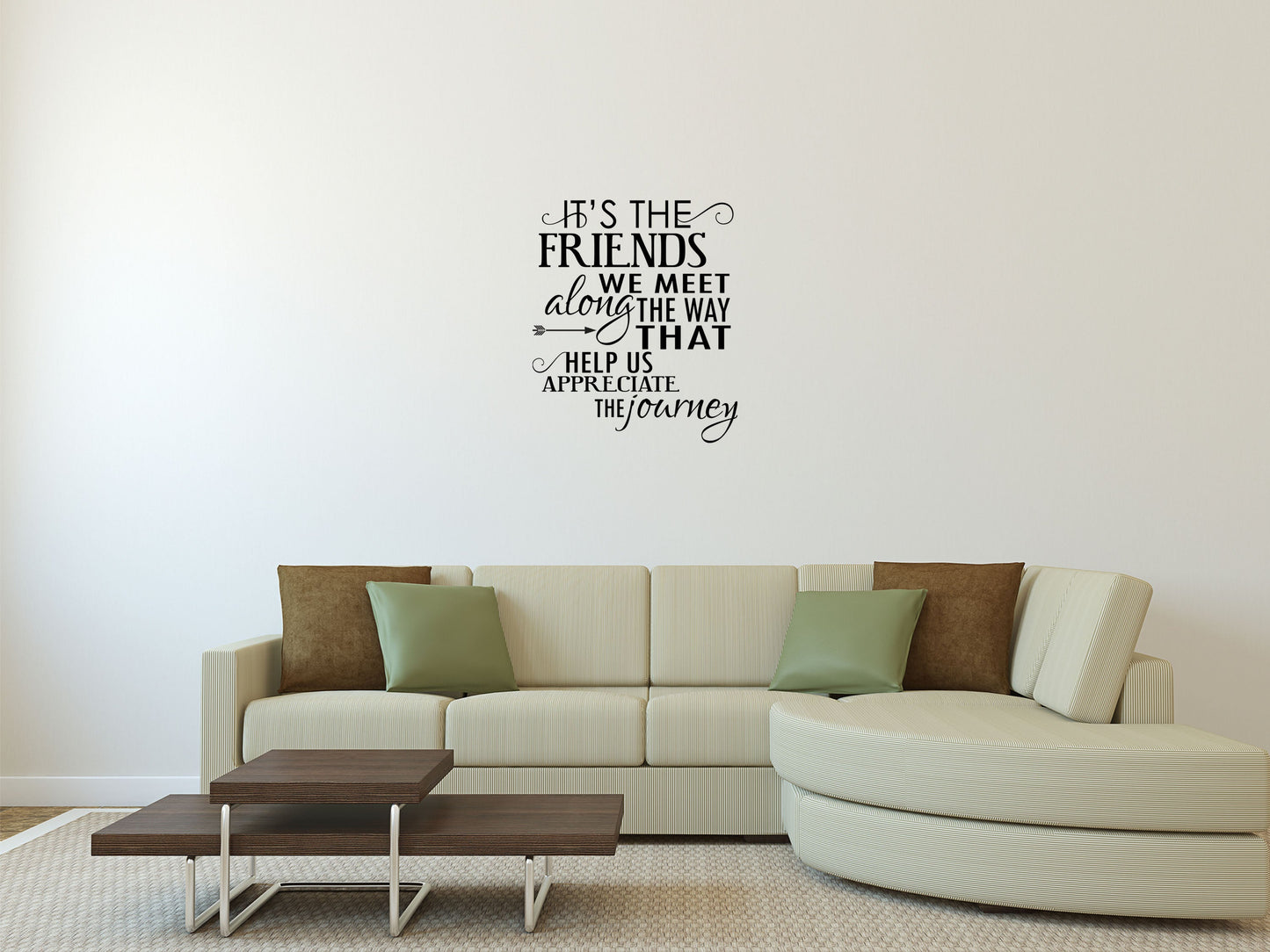 It's The Friends We Meet Bedroom Decor Wall Words Quote Vinyl Wall Decal Inspirational Wall Signs 