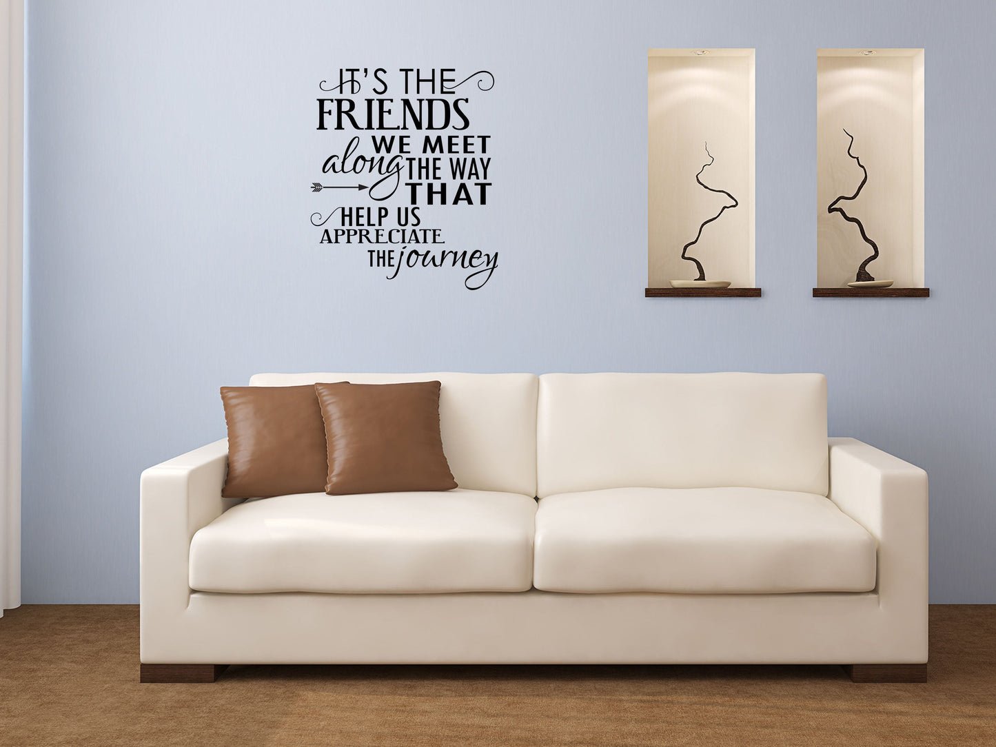 It's The Friends We Meet Bedroom Decor Wall Words Quote Vinyl Wall Decal Inspirational Wall Signs 