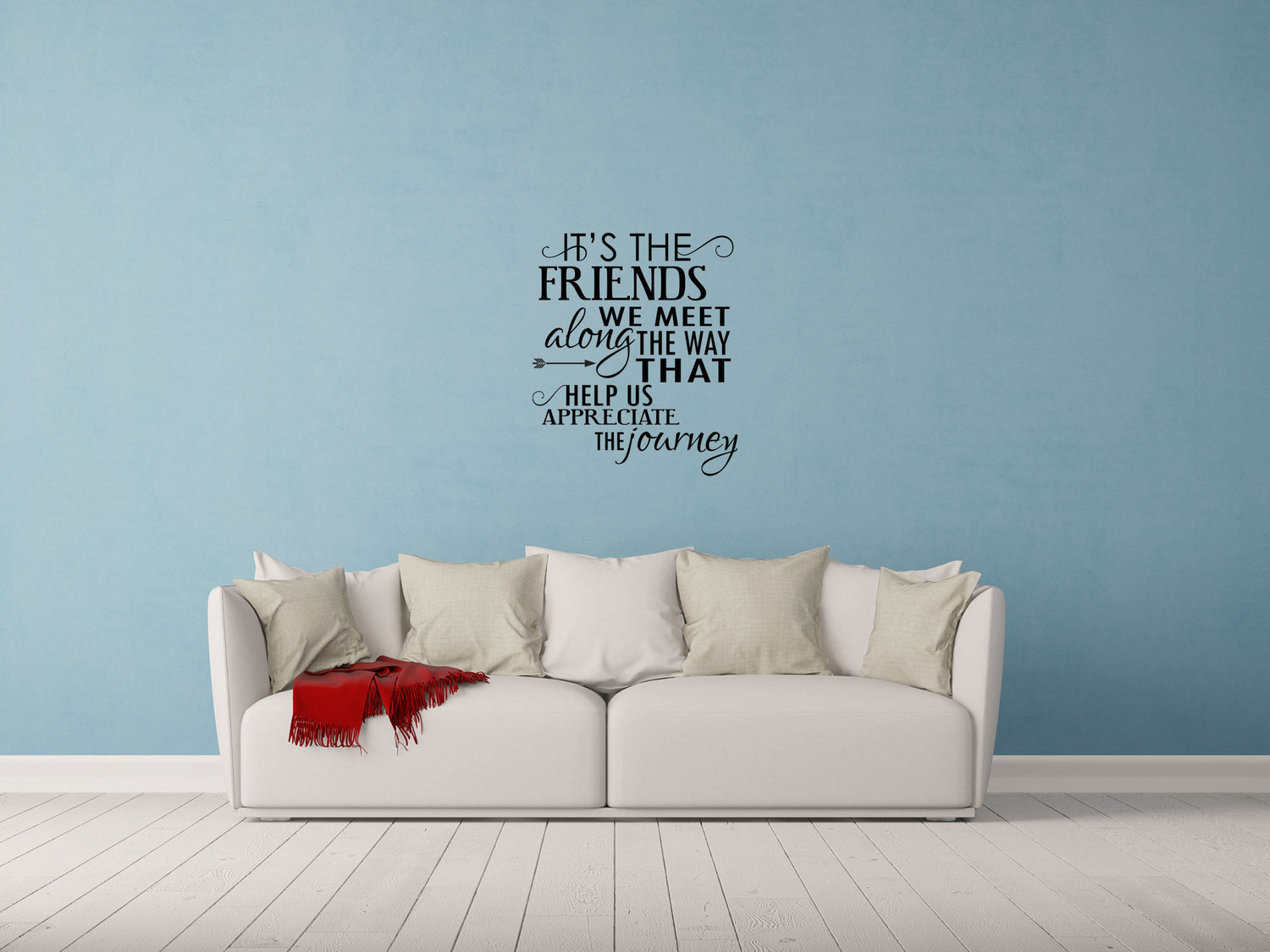 It's The Friends We Meet Bedroom Decor Wall Words Quote Vinyl Wall Decal Inspirational Wall Signs 