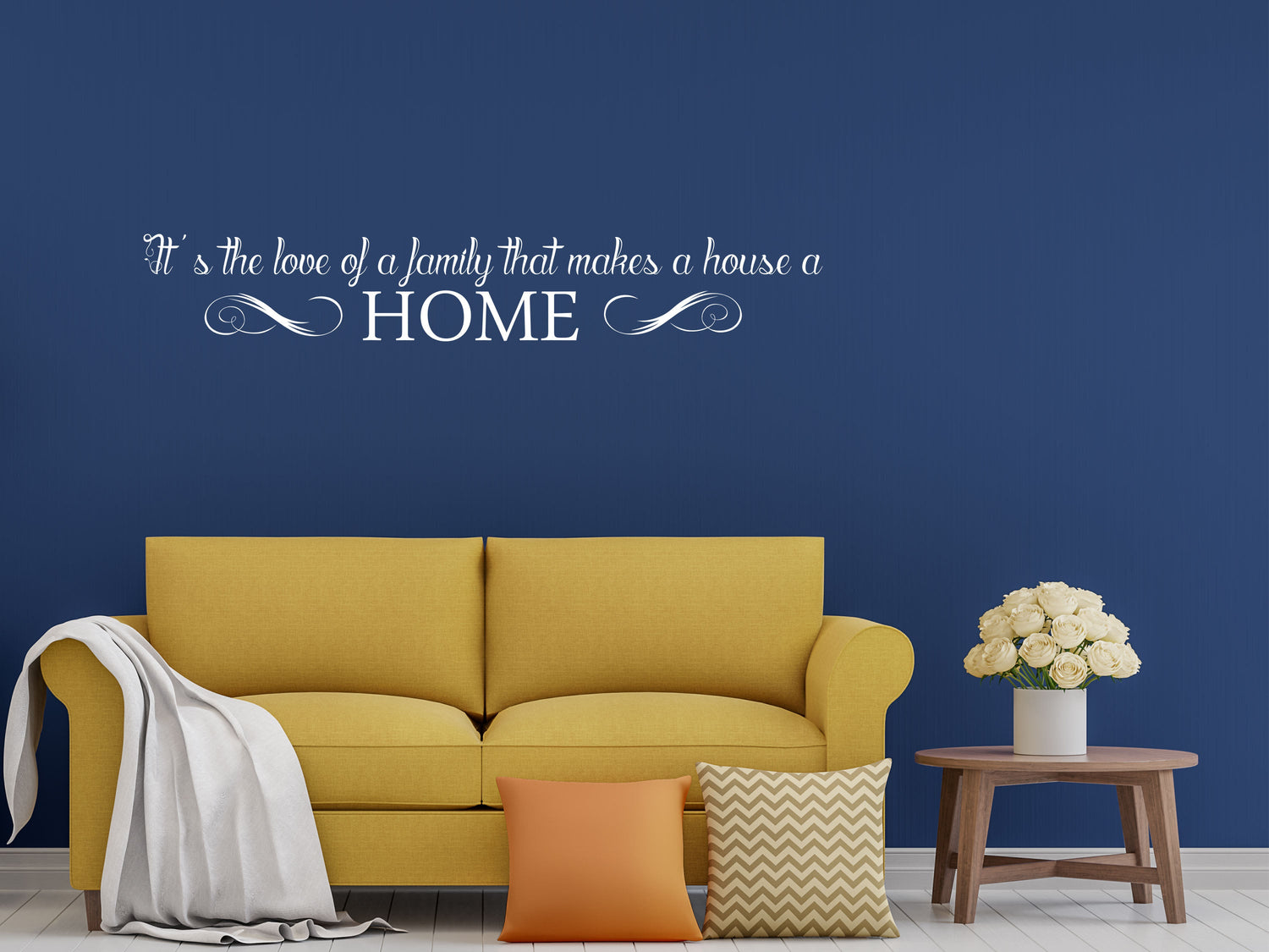 It's The Love of A Family That Makes a House a HOME Vinyl Wall Decal Inspirational Wall Signs 