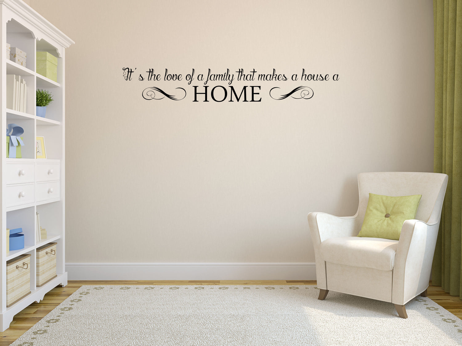 It's The Love of A Family That Makes a House a HOME Vinyl Wall Decal Inspirational Wall Signs 